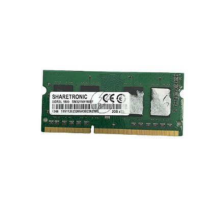 Memória RAM ShareTronic SM321NH16IBF: DDR3L, 2GB, , 1600, SODIMM