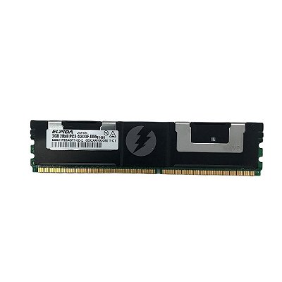 Memória RAM Elpida EBE21FE8ACFT-6E-E: DDR2, 2GB, 2Rx8, 667F, FBDIMM