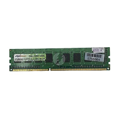 Memória RAM ZipMem ZLD2GD3-13: DDR3, 2GB, Rx, 1333MHz, 10600, UDIMM
