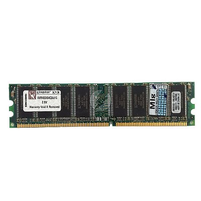 Memória RAM Kingston KVR400X64C3A/1G Chip Kingston: DDR1, 1GB, 2Rx8, 400, UDIMM