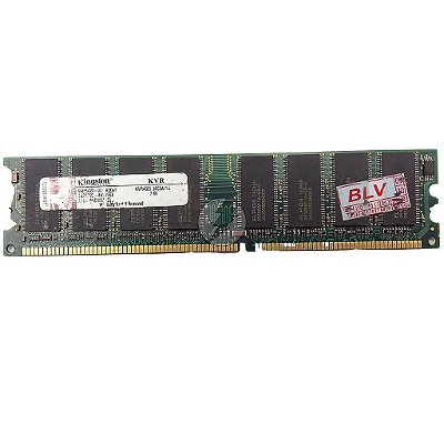 Memória RAM Kingston KVR400X64C3A/1G Chip Elpida: DDR1, 1GB, 2Rx8, 400, UDIMM