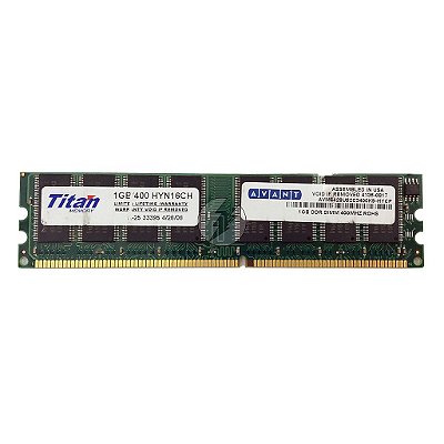 Memória RAM Avant AVM6428U52C3400K9-HYCP: DDR1, 1GB, Rx, 400, UDIMM