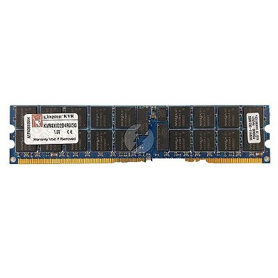 Memória RAM Kingston KVR400D2D4R3/2G Chip Nanya: DDR2, 4GB, 2Rx4, 400R, RDIMM