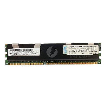 Memória RAM Micron MT36JSZF51272PY-1G4D1BA 43X5047: DDR3, 4GB, 2Rx4, 1333R, RDIMM