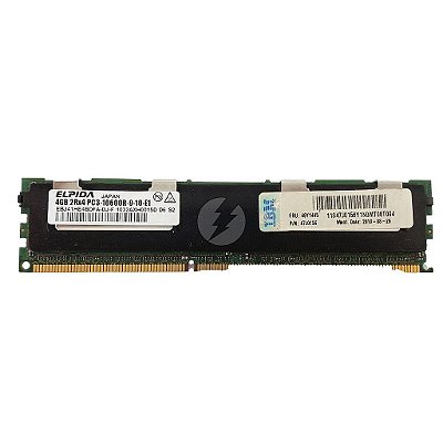 Memória RAM Elpida EBJ41HE4BDFA-DJ-F 47J0156 43X5047: DDR3, 4GB, 2Rx4, 1333R, RDIMM