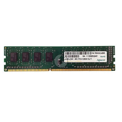 Memória RAM Apacer 78.B1GG2.4000C: DDR3, 4GB, Rx, 1600, UDIMM