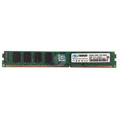 Memória RAM TXRUI: DDR3, 4GB, Rx, 1333, UDIMM, VLP