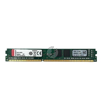 Memória RAM Kingston KCP3L16NS8/4 Chip Kingston: DDR3, 4GB, 1Rx8, 1600MHz, 12800U, UDIMM, VLP