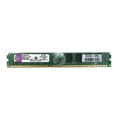 Memória RAM Kingston KVR1333D3N9/4G Chip Elpida: DDR3, 4GB, 2Rx8, 1333MHz, 10600U, UDIMM, VLP