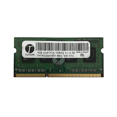 Memória RAM Teikon TMT451S6AFR8A-PBHJ: DDR3L, 4GB, 1Rx8, 1600S, SODIMM