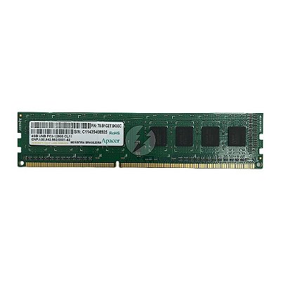 Memória RAM Apacer 78.B1GET.9K00C: DDR3, 4GB, Rx, 1600, UDIMM