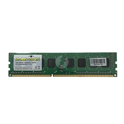 Memória RAM Markvision MVDS4096MLD-13: DDR3, 4GB, Rx, 1333MHz, 10600, UDIMM
