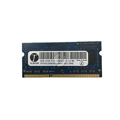 Memória RAM Teikon TMT451S6BFR8A-PBHC: DDR3L, 4GB, 1Rx8, 1600S, SODIMM