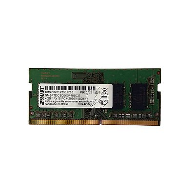 Memória RAM SMART SMS4TDC3C0K0446SCG S044C0GL: DDR4, 4GB, 1Rx16, 2666V, SODIMM