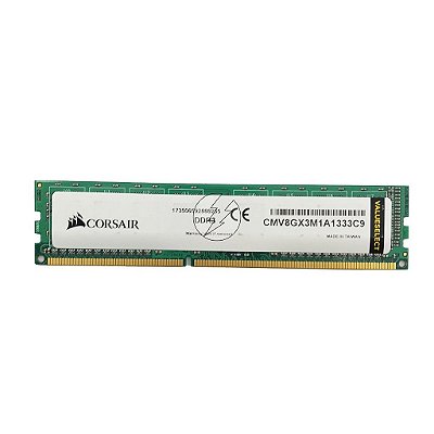 Memória RAM Corsair CMV8GX3M1A1333C9: DDR3, 8GB, 1333, UDIMM