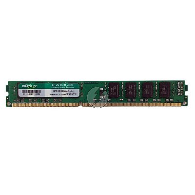 # Memória RAM Brazil PC BPC1333D3CL9/8G: DDR3, 8GB, Rx, 1333, UDIMM, VLP