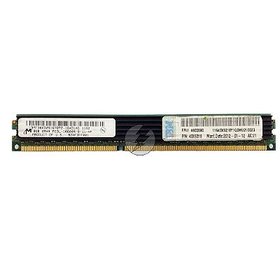 Memória RAM Micron MT36KDZS1G72PZ-1G4D1AD: DDR3L, 8GB, 2Rx4, 1333R, RDIMM, VLP