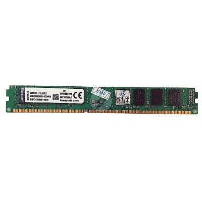 Memória RAM Kingston KVR16N11/8 Chip SK hynix: DDR3, 8GB, 2Rx8, 1600, UDIMM, VLP