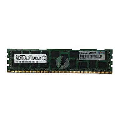 Memória RAM Elpida EBJ81RF4BDWD-GN-F 689911-071: DDR3, 8GB, 2Rx4, 1600R, RDIMM