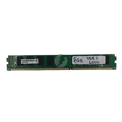 Memória RAM genérica: DDR3, 8GB, Rx, 1600MHz, 12800, UDIMM, VLP