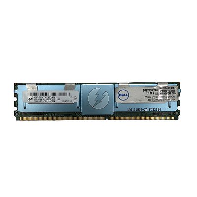 Memória RAM Micron MT72HTS1G72FZ-667H1 SNPM788DCK2/16G 99L0250-001.A00LF: DDR2, 8GB, 4Rx4, 667MHz, 5300F, FBDIMM