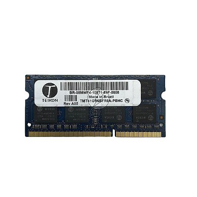 Memória RAM Teikon TMT41GS6BFR8A-PBHC: DDR3, 8GB, Rx, 1600MHz, 12800S, SODIMM