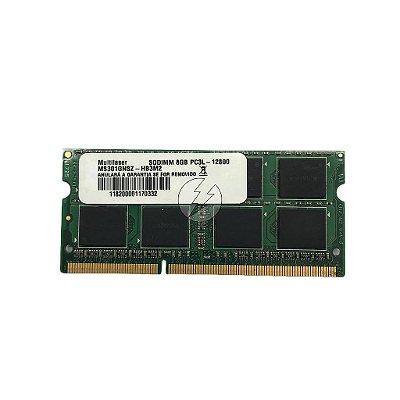 Memória RAM Multilaser MS301GNSZ-HB3M2: DDR3L, 8GB, Rx, 1600MHz, 12800, SODIMM