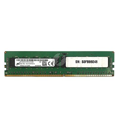 Memória RAM Micron MTA18ASF1G72PZ-2G1A2: DDR4, 8GB, 1Rx4, 2133P, RDIMM