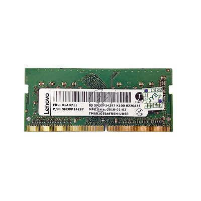 Memória RAM Teikon Lenovo TMA81GS6AFR8N-UHSC 01AG711 SM30P24297: DDR4, 8GB, Rx, 2400, SODIMM