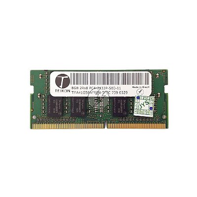 Memória RAM Teikon TMA41GS6AFR8N-TFSC SM30J46031: DDR4, 8GB, 2Rx8, 2133P, SODIMM
