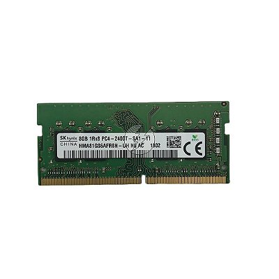 Memória RAM SK Hynix HMA81GS6AFR8N-UH: DDR4, 8GB, 1Rx8, 2400T, SODIMM