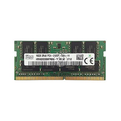 Memória RAM SK hynix HMA82GS6MFR8N-TF: DDR4, 16GB, 2Rx8, 2133P, SODIMM