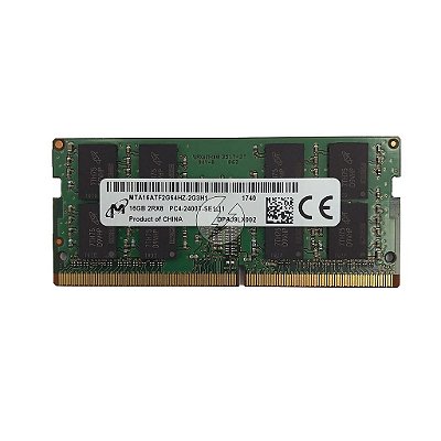 Memória RAM Micron MTA16ATF2G64HZ-2G3H1: DDR4, 16GB, 2Rx8, 2400T, SODIMM