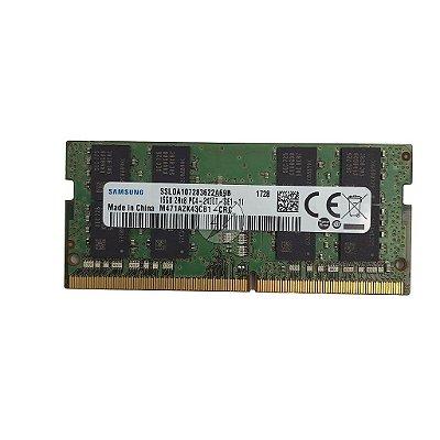 Memória RAM Samsung M471A2K43CB1-CRC: DDR4, 16GB, 2Rx8, 2400T, SODIMM