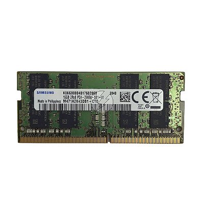 Memória RAM Samsung M471A2K43DB1-CTD: DDR4, 16GB, 2Rx8, 2666V, SODIMM