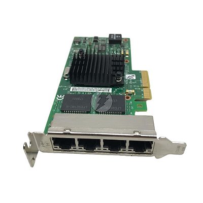 Placa de Rede Intel I350-T4: 4x RJ45 1GB, Perfil Baixo