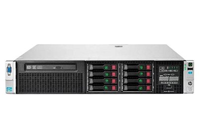 Servidor HP DL380 G8 c/ 8B de 2,5": 2 Xeon 8 Núcleos, Ram 128Gb, 2x SSD 240Gb, Par de Trilhos
