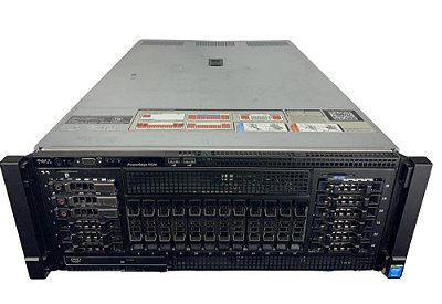 Servidor Dell R920 c/ 4 Baias 2,5": 4 Xeon 10 Núcleos, Ram 512Gb, 1.2TB, SFP+ 10Gb.