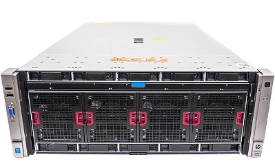 Servidor Hp DL580 G8 c/ 4 Baias 2,5": 4x E7-4870 v2 15 Core, Ram 2.048GB, 2x SSD 1.92TB