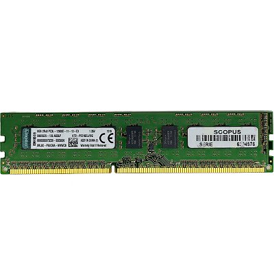 Memória 8 Giga ECC UDIMM 1600 Mhz KTD-PE316ELV/8G