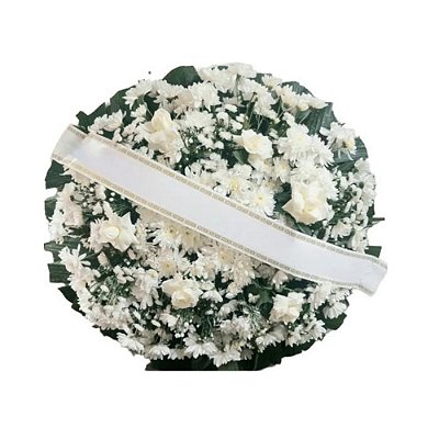 1 - Coroa de Flores Pombinha Branca