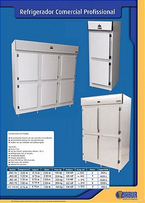 Refrigerador / Freezer Comercial Profissional - Jabur