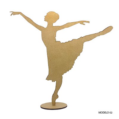 Bailarina Em Mdf Para Decoração - Modelo 02