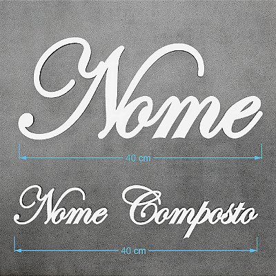 Nome Personalizado Em Mdf De 40 Cm Mdf Decoração Branco 3 mm