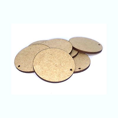 Bolacha De Mdf Com Furo - 4 Cm