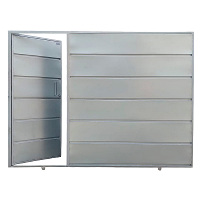 Portão de Correr Frisado Com Social