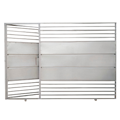 Portão de Correr Frisado Grade Com Social