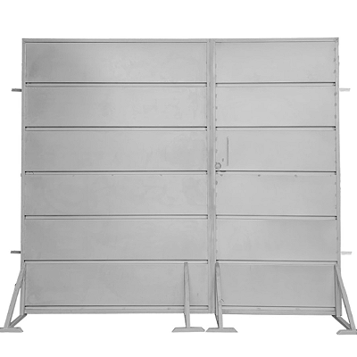 Portão Frisado Acoplado Duas Folhas