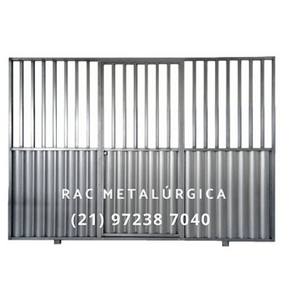 Portão de Correr Metade Grade Com Social Acoplado