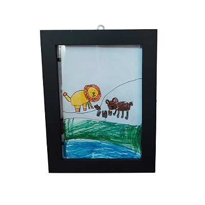 Quadro para desenhos com vidro